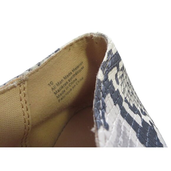 Express Snake Loafers Cream White Black Pointed Toe Slip On Womens Size 10 - Picture 7 of 7